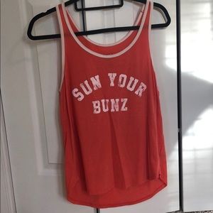 Coral tank “Sun your buns”